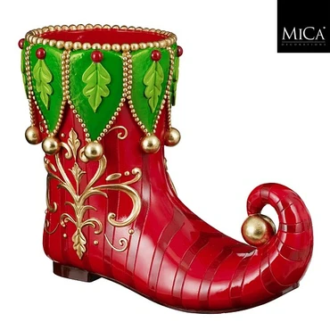 Pot elf laars rood - l55xb28xh43,5cm