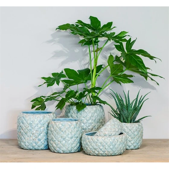 Pot eliah d22h20cm blauw - afbeelding 2