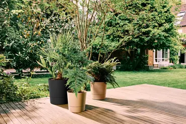 Pot foss d30cm living black sfeerbeeld, Elho, tuincentrumoutlet.com