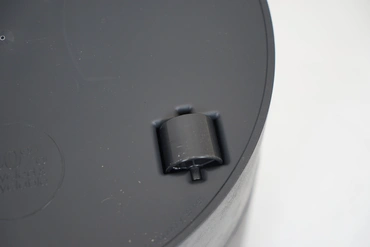 Pot Foss detail wielen zwart, Elho, tuincentrumoutlet.com