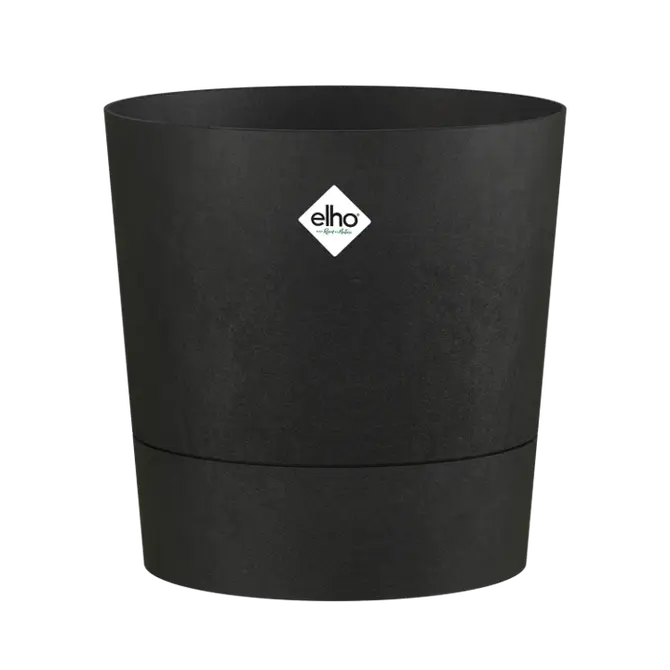 Pot foss d30cm living black met wielen, Elho, tuincentrumoutlet.com