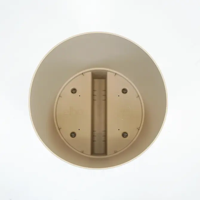 Pot Foss detail wielen paddenstoel beige, Elho, tuincentrumoutlet.com