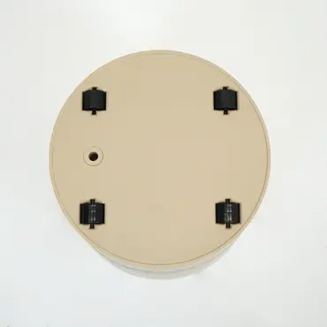 Pot foss d30cm paddenstoel beige met wielen onderkant, Elho, tuincentrumoutlet.com