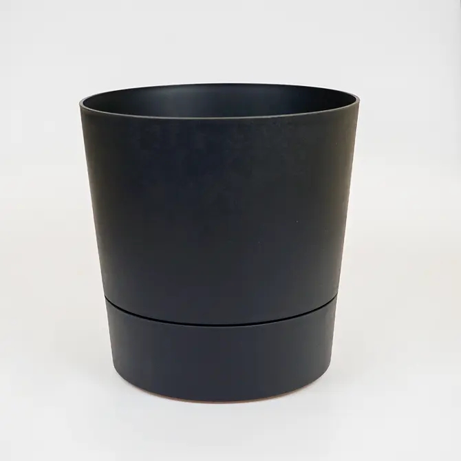 Pot foss d35cm living black met wielen, Elho, tuincentrumoutlet.com