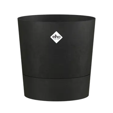 Pot foss d35cm living black met wielen, Elho, tuincentrumoutlet.com