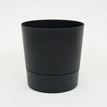 Pot foss d43cm living black met wielen, Elho, tuincentrumoutlet.com