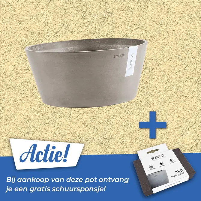 Pot frankfurt d30cm taupe actie, Ecopots, tuincentrumoutlet.com