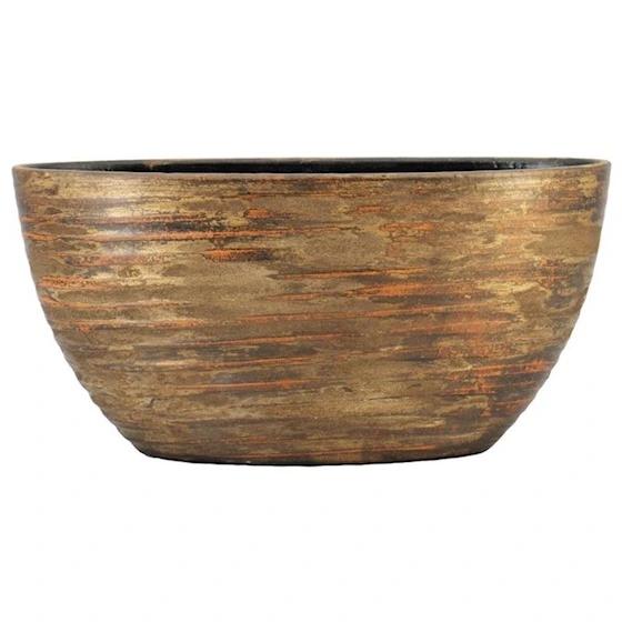 Pot funchal ovaal 49x20x25cm goud, Floran, tuincentrumoutlet.com