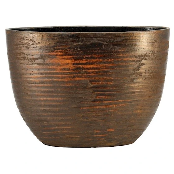 Pot funchal ovaal 50x20x36cm goud, Floran, tuincentrumoutlet.com