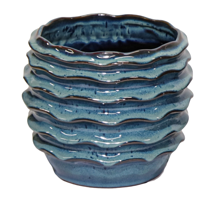 Pot golf boheme d13h11cm blauw, Mega Collections, tuincentrumoutlet.com