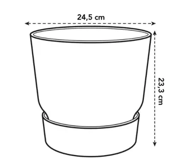 Pot greenville Ø24 cm - blad groen - afbeelding 4