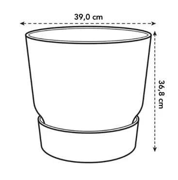 Pot greenville Ø40 cm - grijs - afbeelding 3