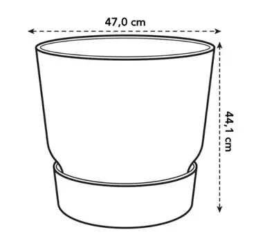 Pot greenville Ø25 cm - zwart - afbeelding 4