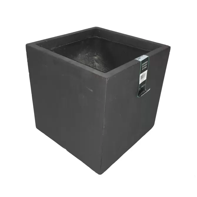 Pot kubus b30h30.5cm granite - afbeelding 1