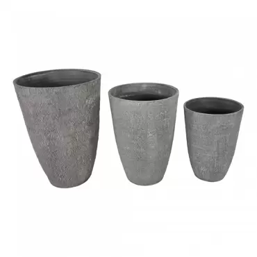 Pot kunststof rond hoog birch - L www.tuincentrumoutlet.com