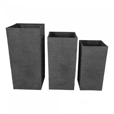 Pot kunststof vierkant ash stone - L www.tuincentrumoutlet.com