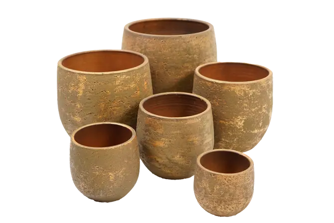 Pot kyoto koper setfoto, hs potterie, tuincentrumoutlet