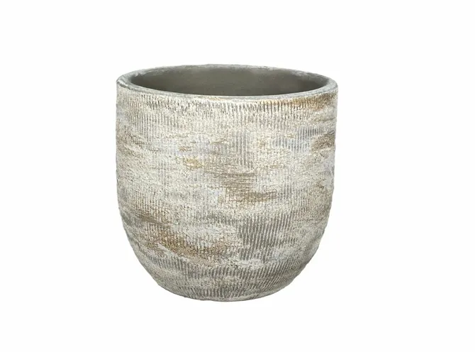Pot miami d39h36cm grijs, HS Potterie, tuincentrumoutlet.com
