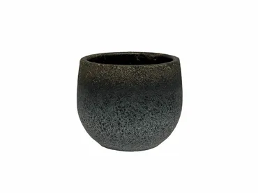 Pot milaan d16h14cm zwart, HS Potterie, Tuincentrumoutlet