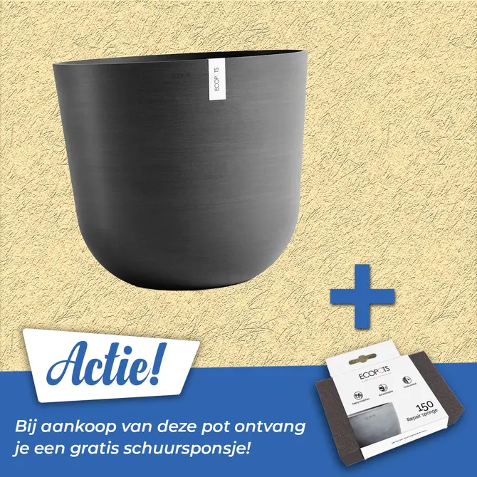 Pot oslo d65cm donkergrijs - afbeelding 1