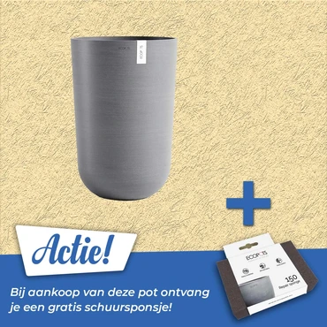 Pot oslo high d52cm grijs actie, Ecopots, tuincentrumoutlet.com