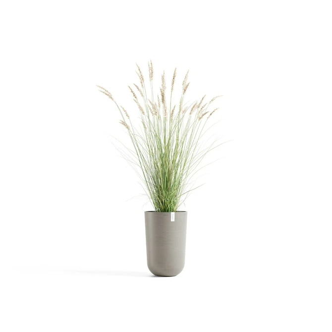 Pot oslo high d52cm taupe met plant, Ecopots, tuincentrumoutlet.com