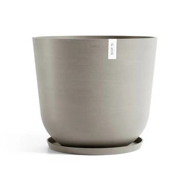 Pot oslo taupe d65cm met schotel, Ecopots, tuincentrumoutlet.com