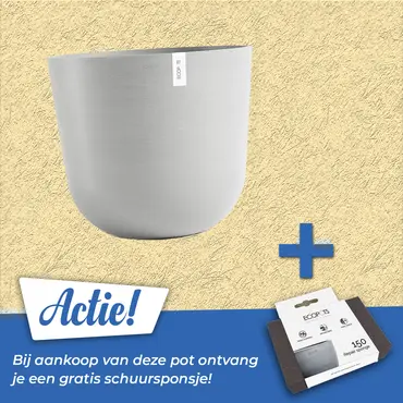 Pot oslo witgrijs d65cm actie, Ecopots, tuincentrumoutlet.com