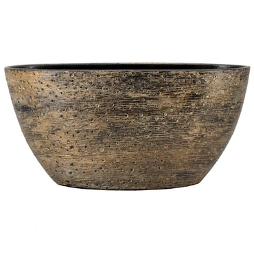 Pot ovaal aveiro 49x20x25 bruingoud, Floran, tuincentrumoutlet.com