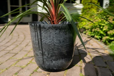 Pot palermo d30h28cm marmergrijs detail, Ter Steege, tuincentrumoutlet