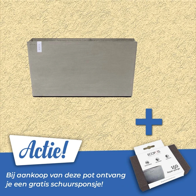 Pot paris wheels taupe l100cm actie, Ecopots, tuincentrumoutlet.com
