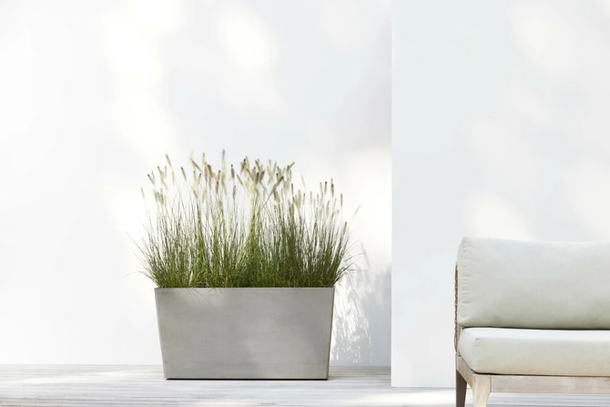 Pot paris wheels taupe l100cm sfeerfoto, Ecopots, tuincentrumoutlet.com