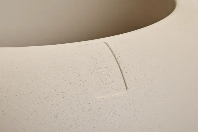 Pot pc amber roll d43h58cm b.beige detail, Elho, tuincentrumoutlet