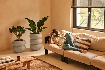 Pot pc amber roll d43h58cm b.beige sfeerbeeld, Elho, tuincentrumoutlet