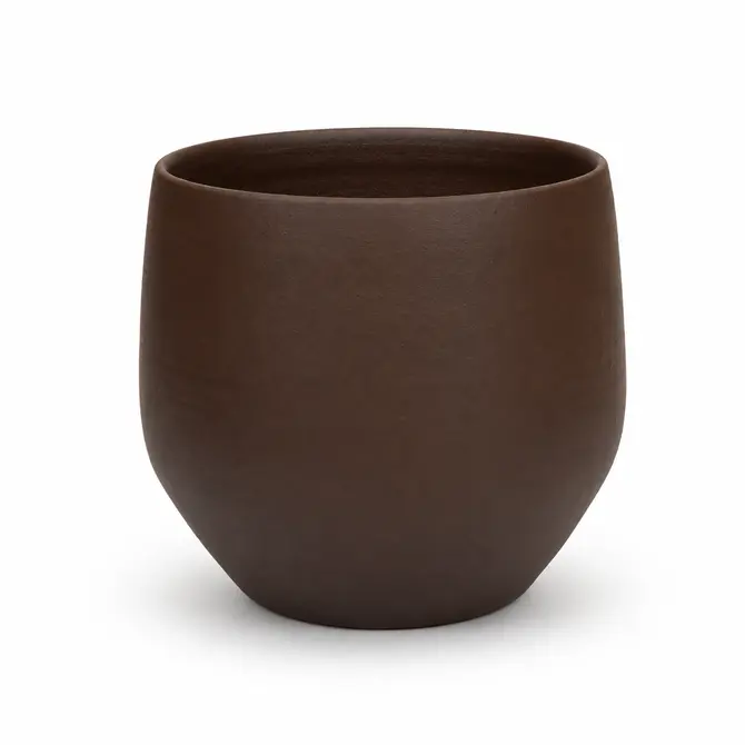 Pot petra d27h24cm choco bruin, HS Potterie, tuincentrumoutlet.com