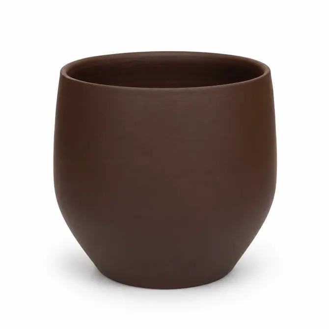Pot petra d33h31cm choco bruin, HS Potterie, tuincentrumoutlet.com