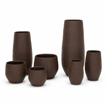 Pot petra d39h35cm choco bruin sfeer 1, HS Potterie, tuincentrumoutlet.com