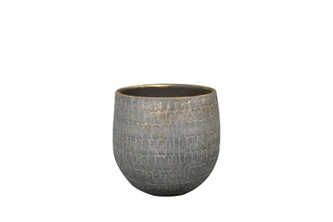 Pot renzo d15h13cm antraciet, Ter Steege, tuincentrumoutlet.com