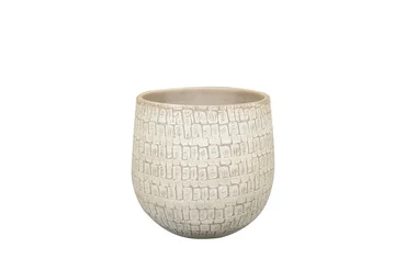 Pot renzo  d18h16cm zand, Ter Steege, tuincentrumoutlet.com