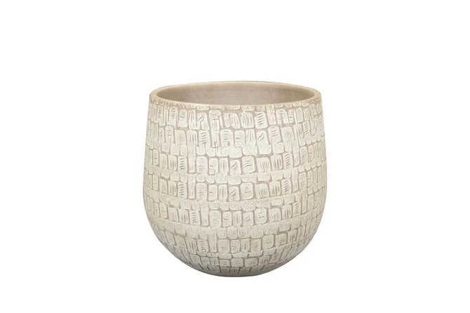 Pot renzo  d22h20cm zand, Ter Steege, tuincentrumoutlet.com