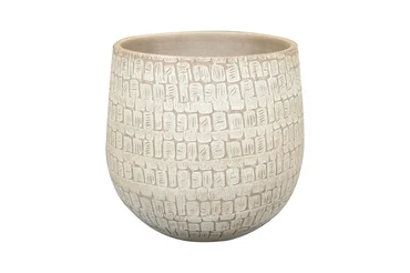 Pot renzo  d31h28cm zand, Ter Steege, tuincentrumoutlet.com