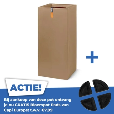 Pot rh smooth nl 36x36x79cm beige - afbeelding 1