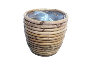 Pot rond ballon streep d18h16cm, Van der Leeden, tuincentrumoutlet.com