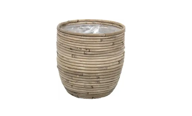 Pot rond ballon streep d20h19cm, Van der Leeden, tuincentrumoutlet.com