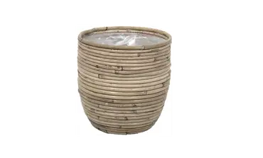 Pot rond ballon streep d20h19cm, Van der Leeden, tuincentrumoutlet.com