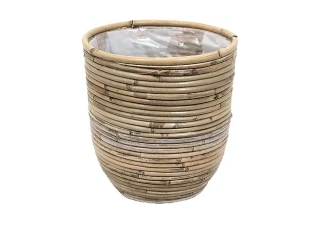 Pot rond balon streep d24h24cm, Van der Leeden, tuincentrumoutlet.com