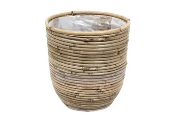 Pot rond balon streep d24h24cm, Van der Leeden, tuincentrumoutlet.com