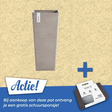 Pot rotterdam high l70cm taupe actie, Ecopots, tuincentrumoutlet.com