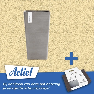 Pot rotterdam midhigh l56cm taupe actie, Ecopots, tuincentrumoutlet.com