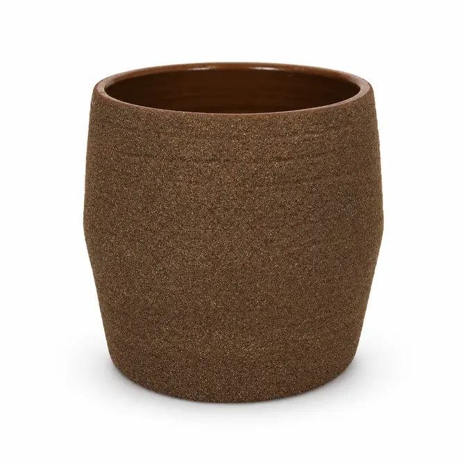 Pot sion d28h26cm zand bruin, HS Potterie, tuincentrumoutlet.com